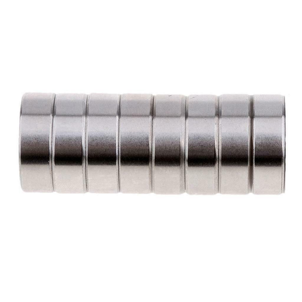 8pcs Frictionless Abec 9 Skateboard Roller Skate Bearings 608-RS 8x22x7mm Orange