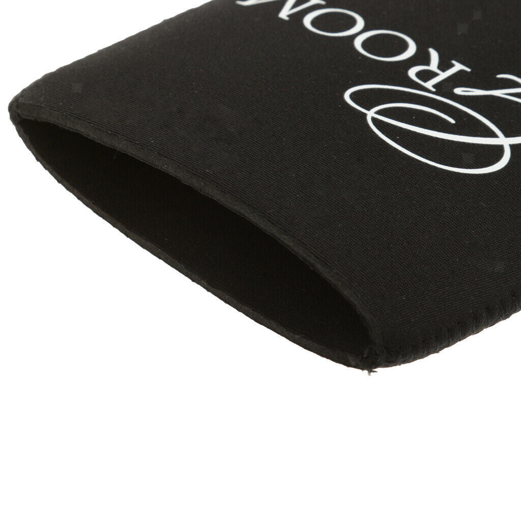 "Groom" Sleeve Protection Neoprene Can Cooler  Cup Holder Black