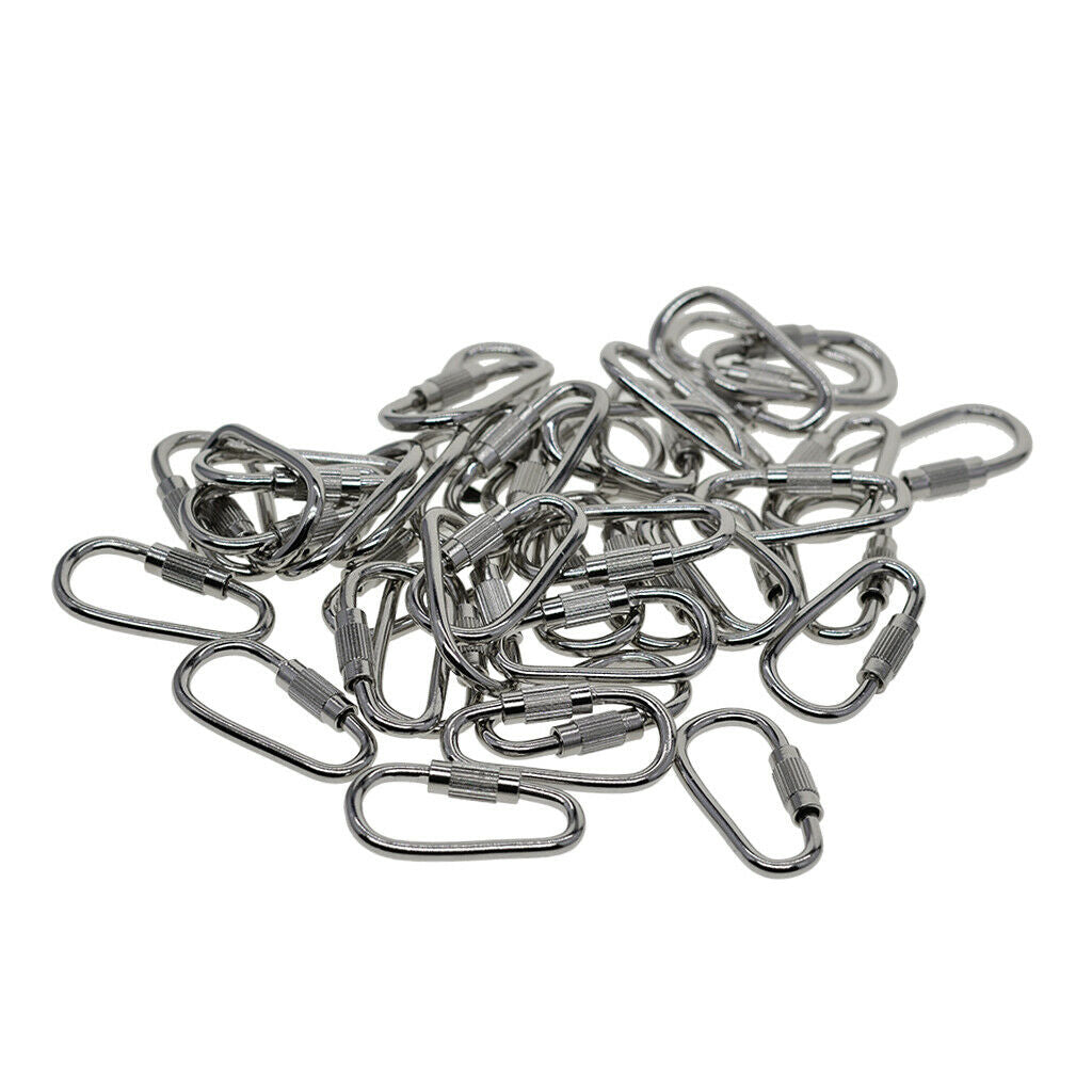 50x small steel carabiner screw carabiner carabiner carabiner clips for