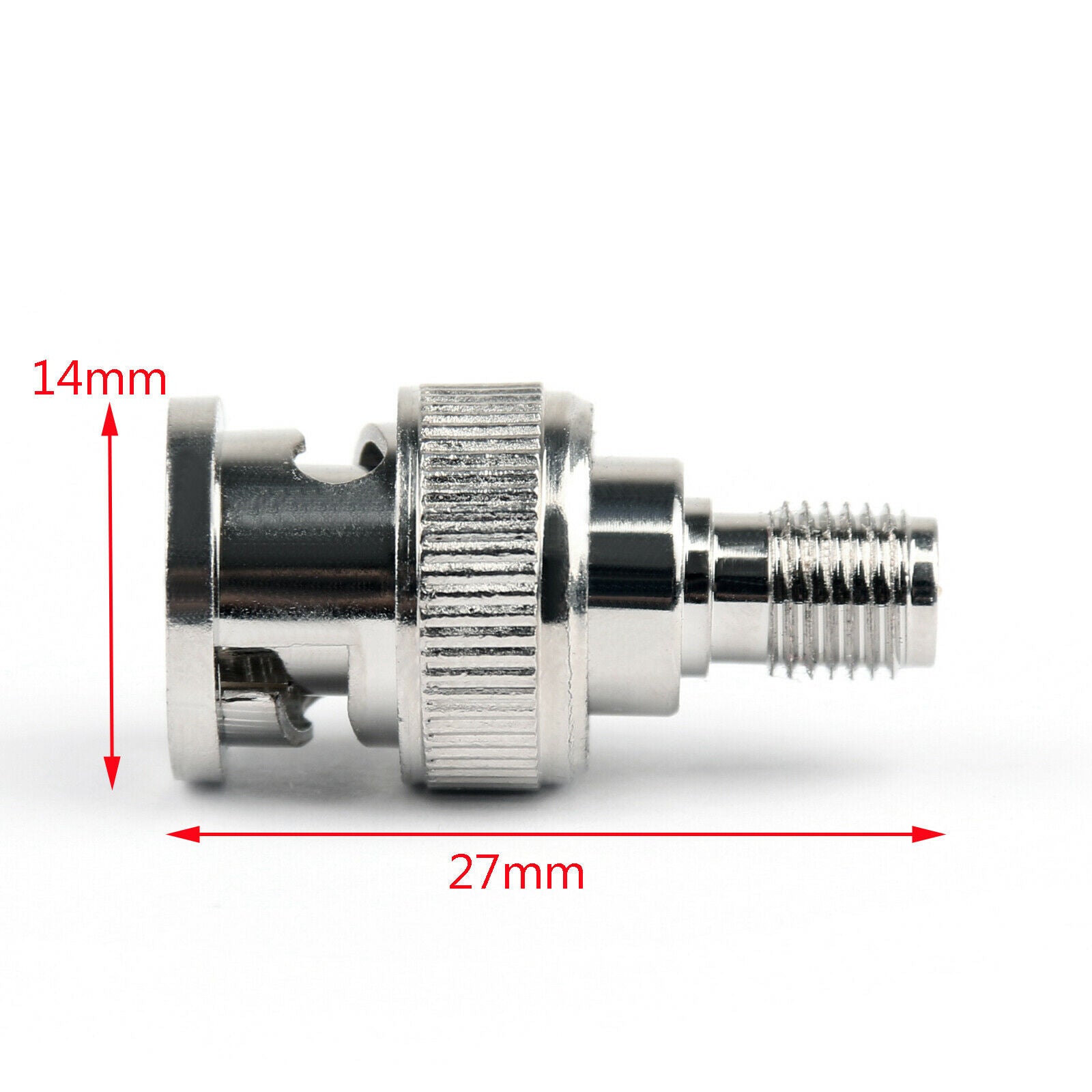 10Pcs BNC Male Plug To RP-SMA Female Jack Center 50Ω RF Coaxial Adapter CA