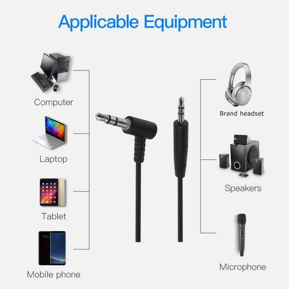 1.5m 2.5mm Male to 3.5mm Male Audio Adapter Cable for Bose OE2 Headphone @