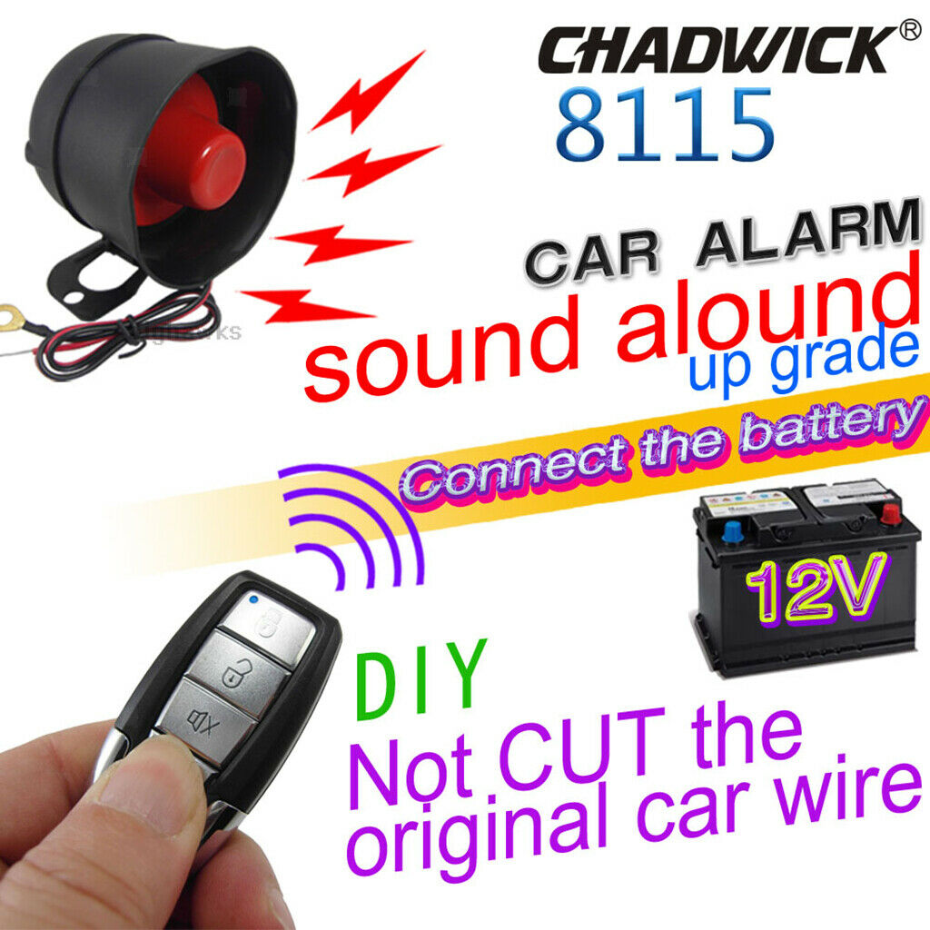 Universal Car Alarm Security System Anti-Theft Burglar with 2 Remote Control