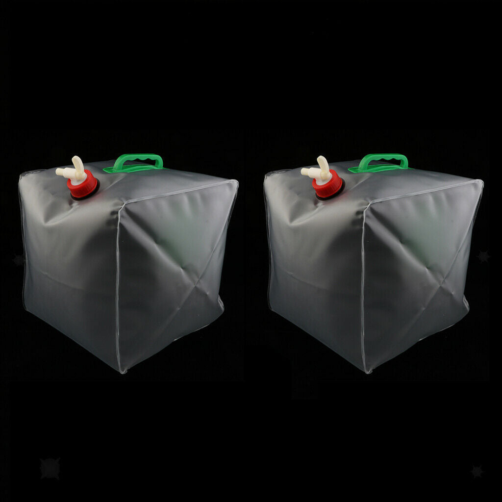 2x Water Container Handle Tap Emergency Water Storage Carrier Lifting Bag