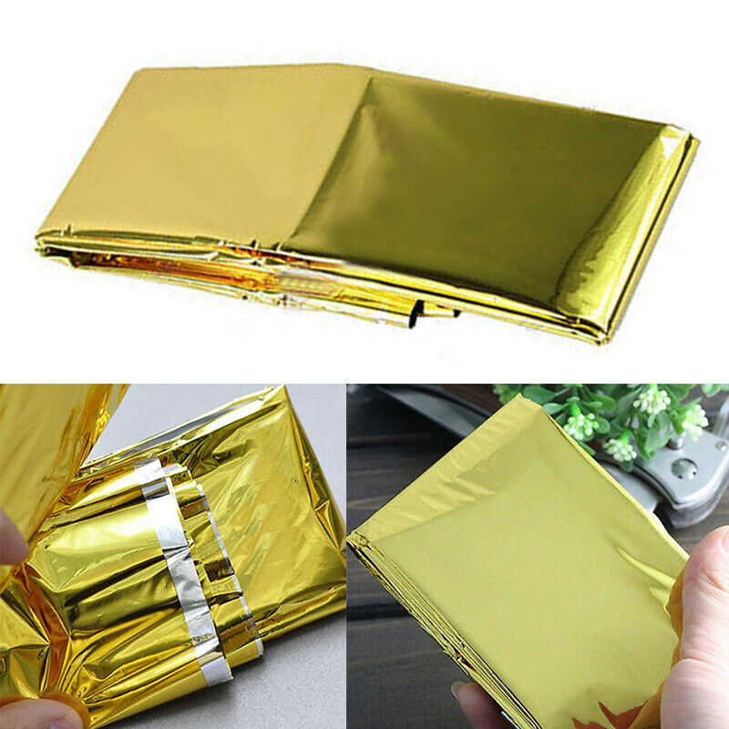 Waterproof Emergency Solar Blanket Safety Survival Insulating Mylar Thermal Heat
