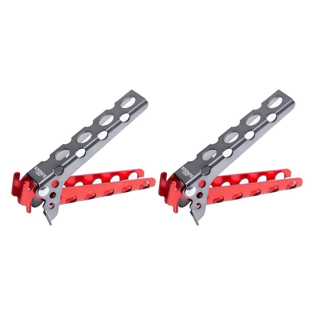 2x Outdoor Camping Hot Bowl Pan Pot Gripper Clip Hand Clamp Handle for Cookware