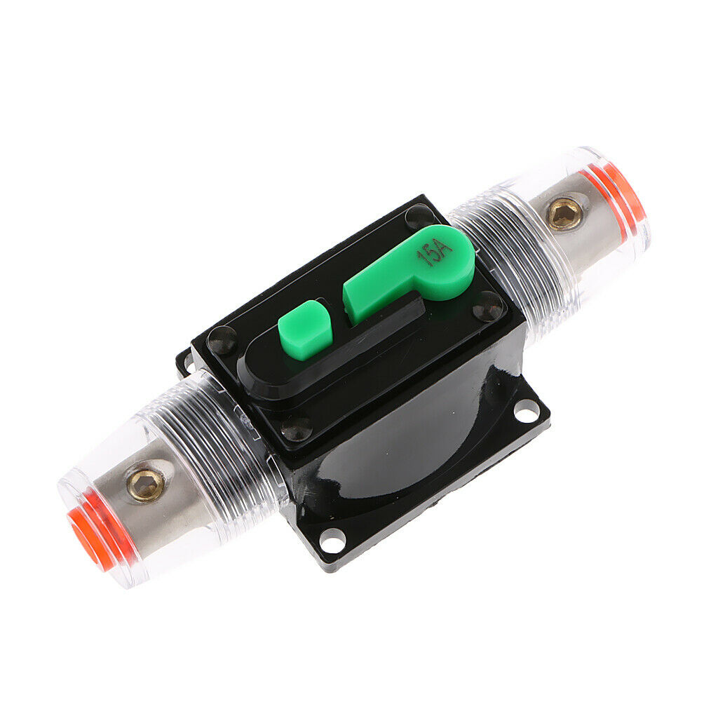 12V-36V In-Line Circuit Breaker Fuse Auto Car Stereo Audio Protection 15A