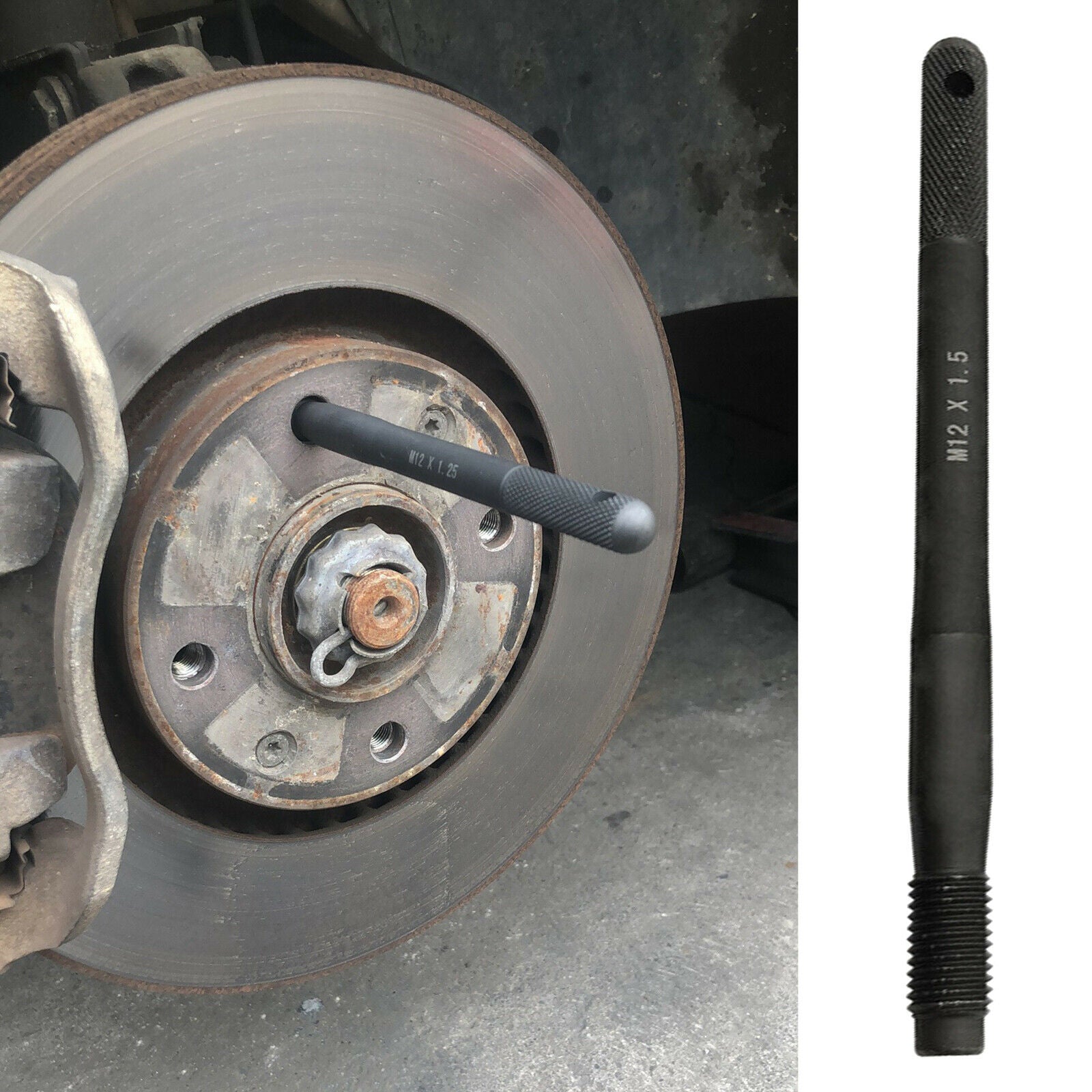 Black Wheel Hanger Alignment Pin Mounting Guide Bolt Wheel Lug Bolt Tool M12x1.5