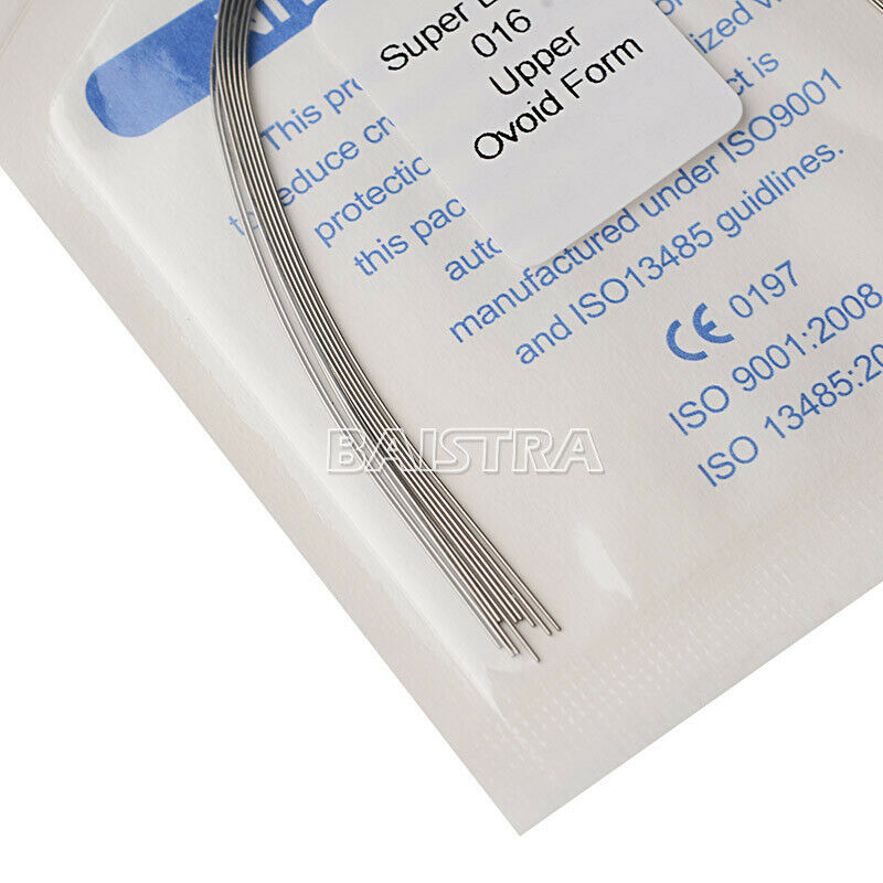 100 X Dental Orthodontic Arch Wire Super Elastic Niti Round 016 Upper Ovoid Form