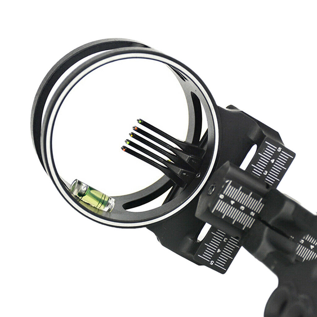 Aluminum Alloy Machined 5 Pin .019'' Compound Bow Sight for Right Left Hand