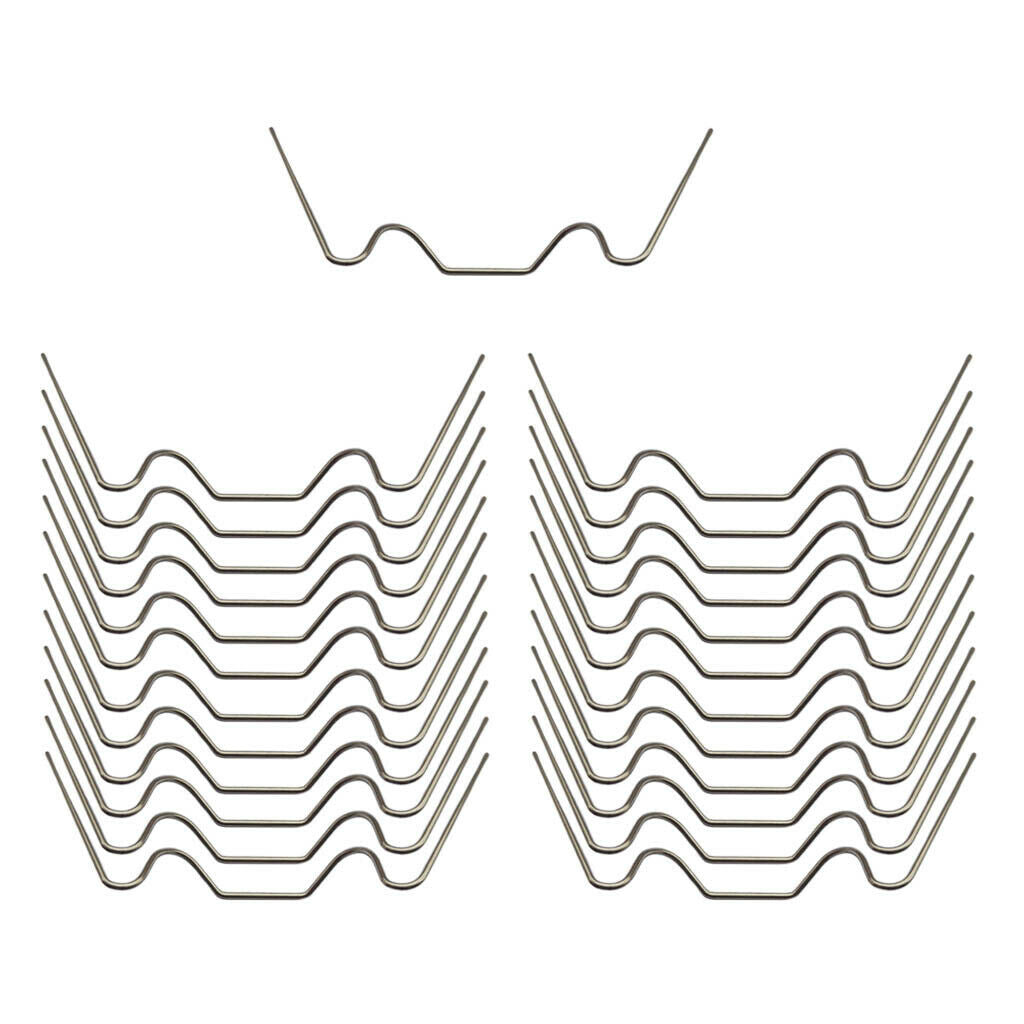 100-Pieces W Type Wire Glazing Glass Clips Stainless for Greenhouse Supplies