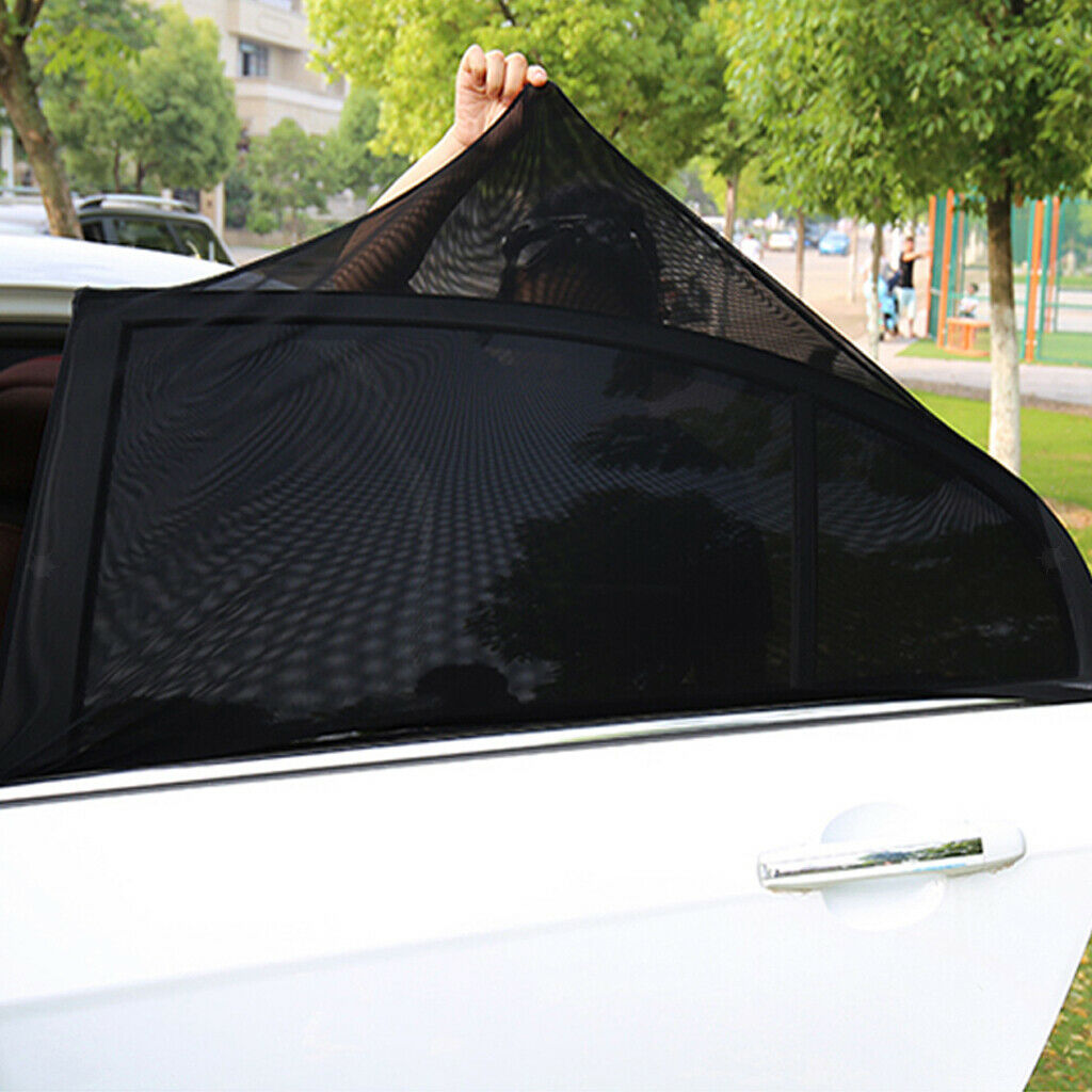 2Pcs Car UV Protection Sun Shade Cover Shield Curtains For Rear Side Window