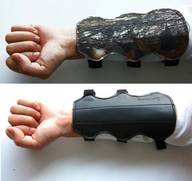 7.5‘’ Archery Shooting Leather Guard Forearm Protect Pad Adjustable Strap Glove