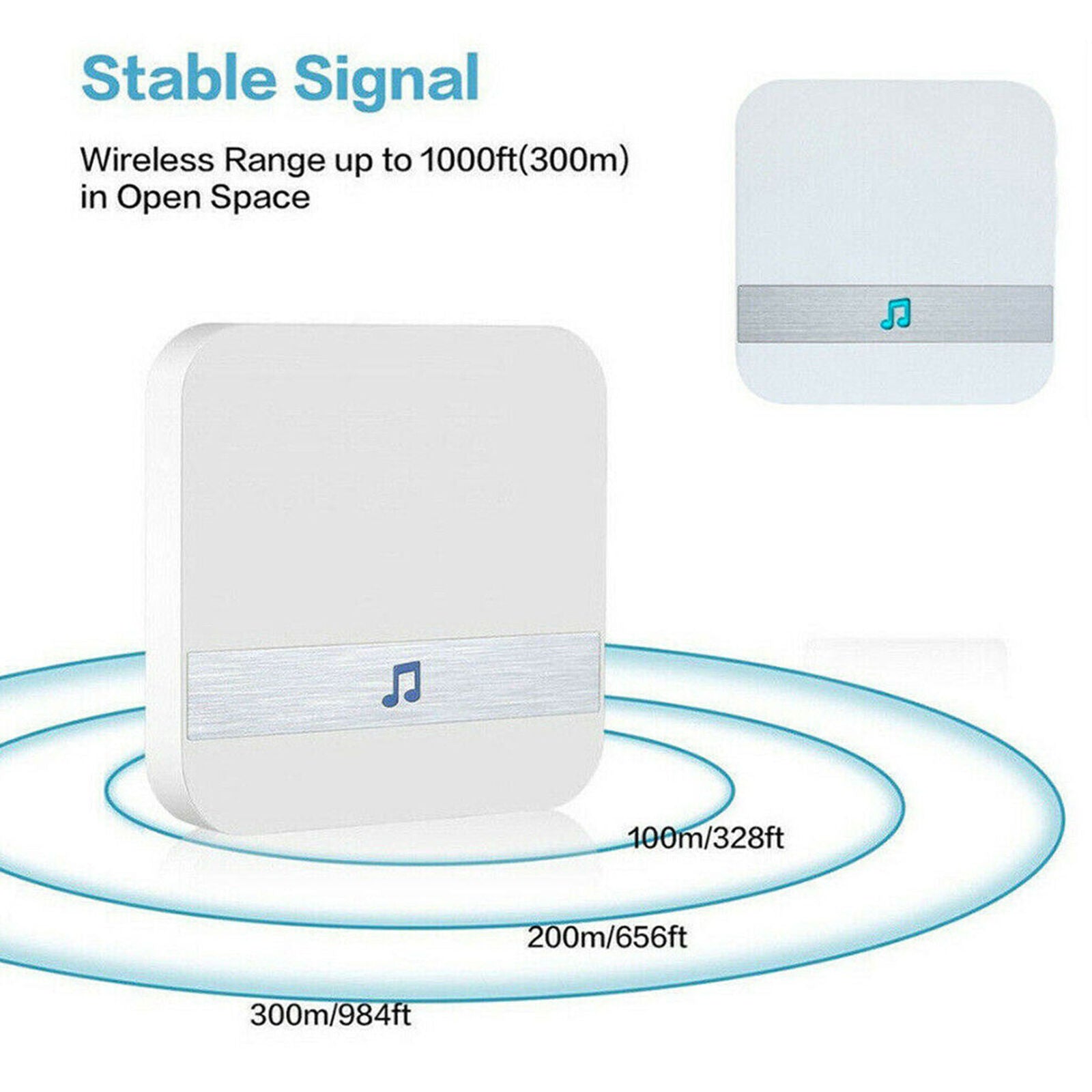 Smart Wireless WiFi Doorbell Chime Receiver Ding dong Door Bell UK Plug