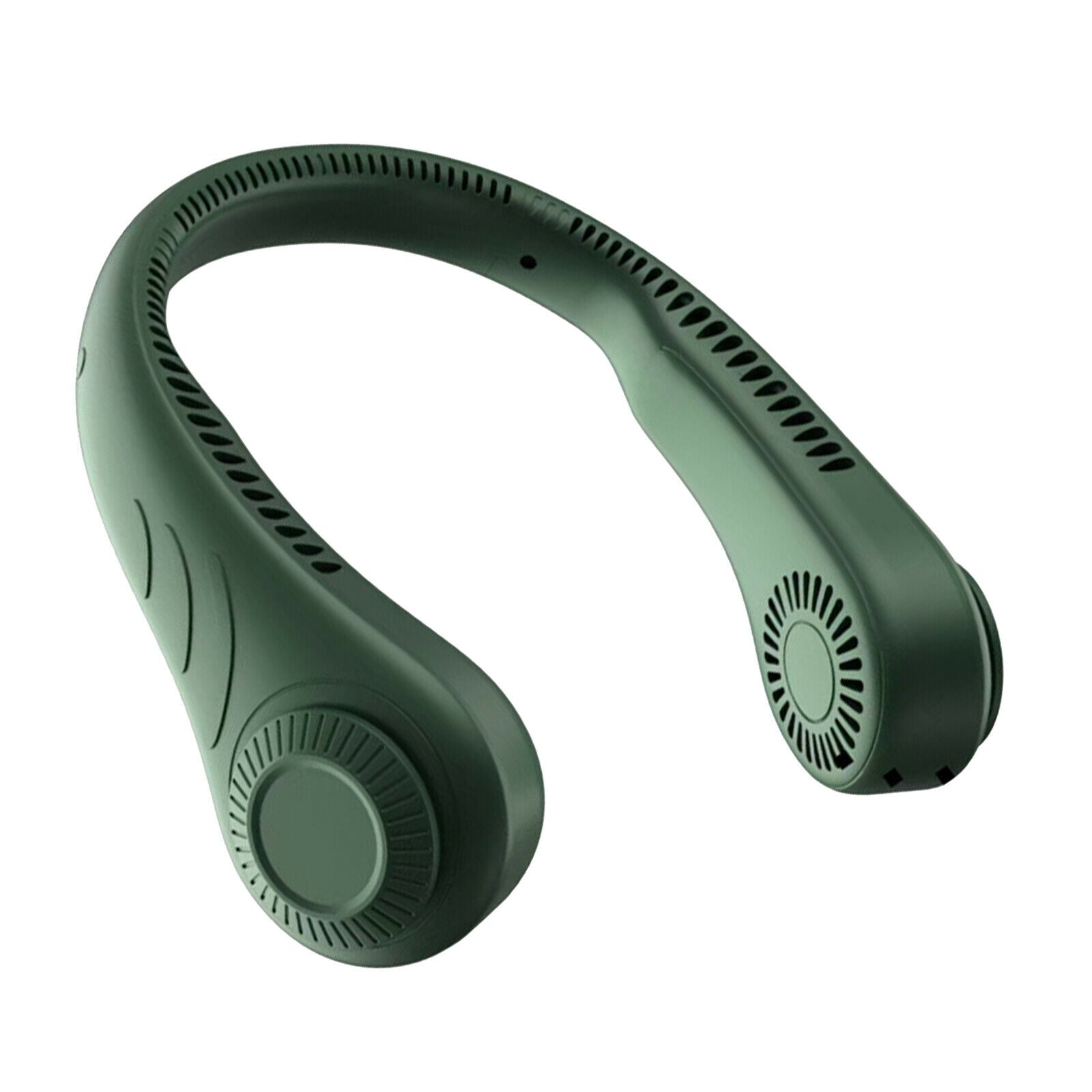 3 Speeds Neck Fan Gym Lazy Personal Fan Leafless USB Birthday Gift Green