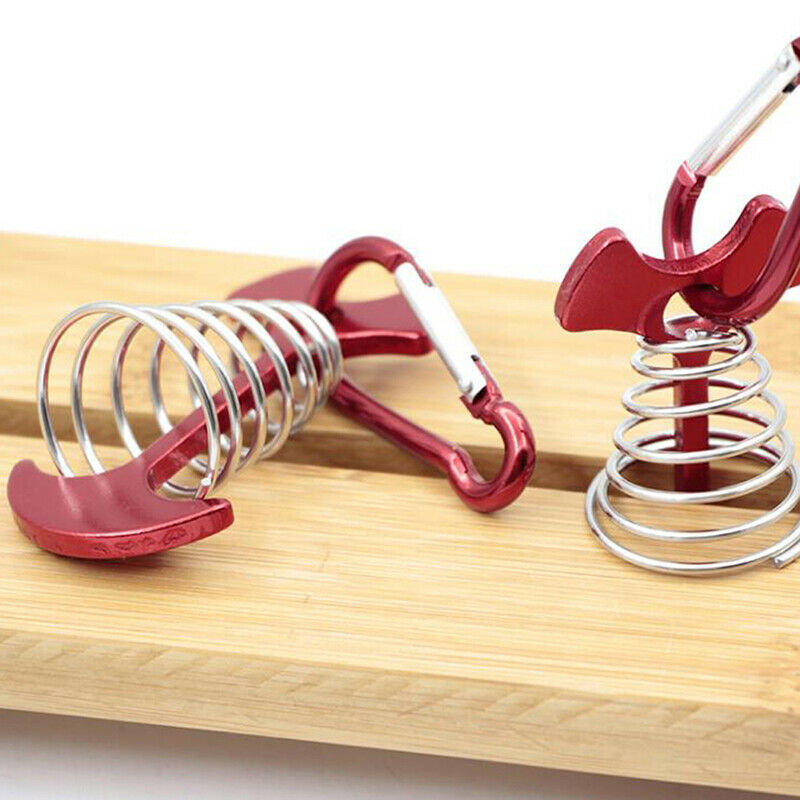 Fishbone Anchor Tent Pegs Hiking Camping Deck Garden Stakes Adjuster TensZFCA