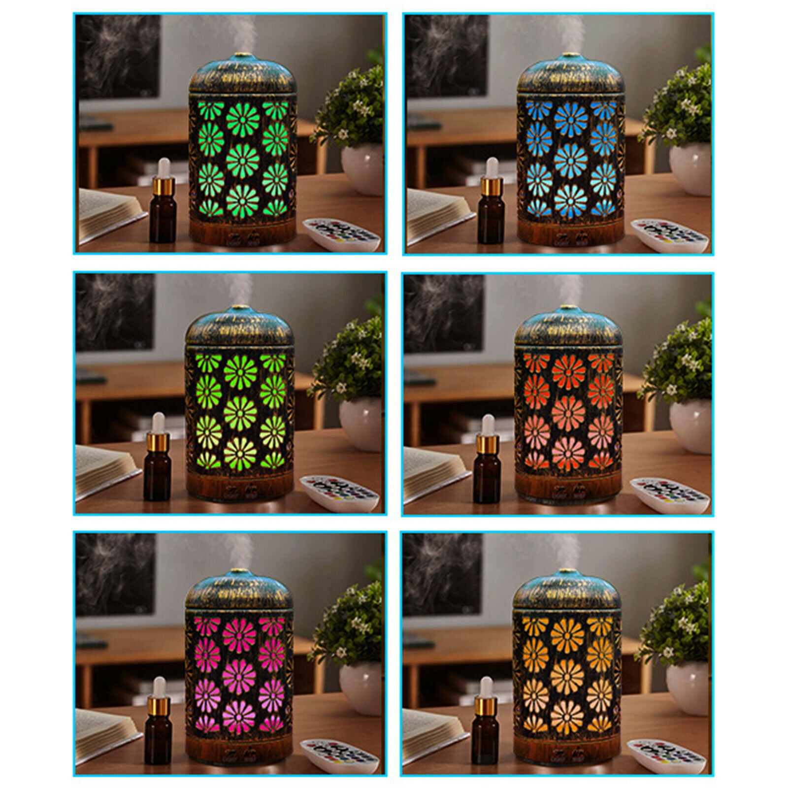 200mL Cool Mist Humidifier Air Freshener Aromatherapy Essential Oil Diffuser