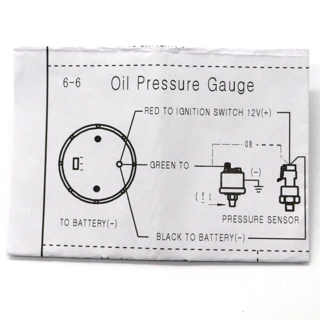 0 100 PSI Car Oil Pressure Display 7 Color LED Pointer Display