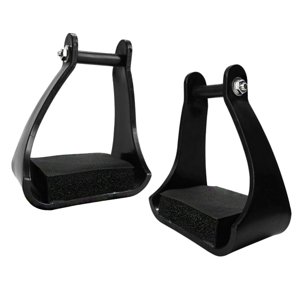 Horse Stirrups Foam Tread Western Stirrup Shock-absorbing Bendy Stirrup