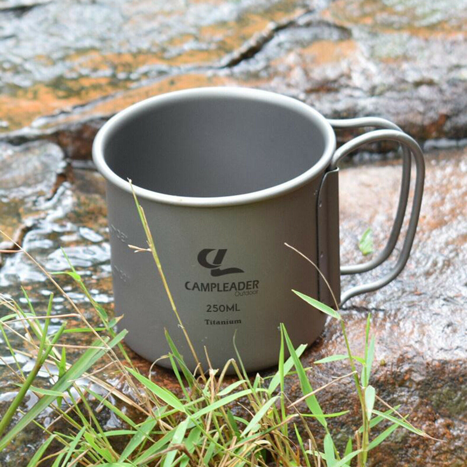 Folding Camping Mug Portable Tourist Drinking Cup Titanium Pot Lightweight