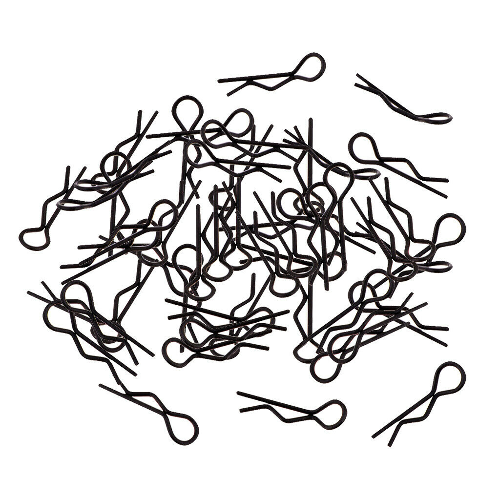 50Pcs Metal Body Clips R Pin Shell for HPI HSP 1/10 1/12 1/16 RC Car