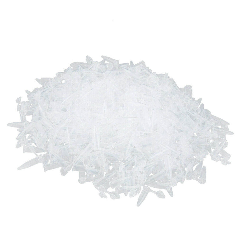 1000 Pieces 0.5ml Graduated Micro Centrifuge Test Tube Vial with Snap