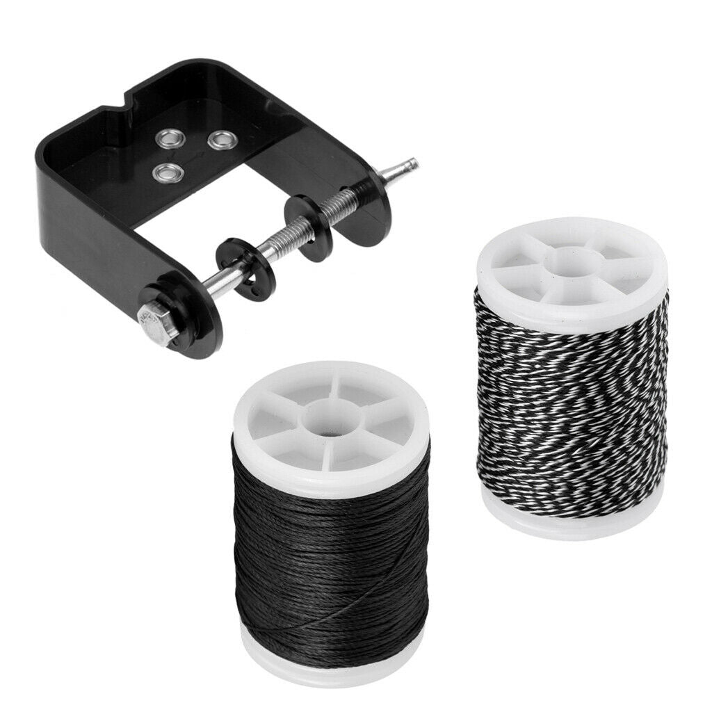 Archery Bow String Serving Jig Tool with 2 Rolls Bow String Serving Thread