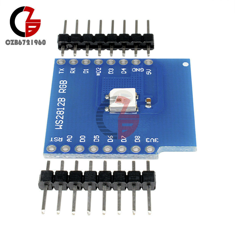 WeMos D1 Mini Shield WS2812B RGB LED Board Kit Pins for Arduino ESP8266 Board