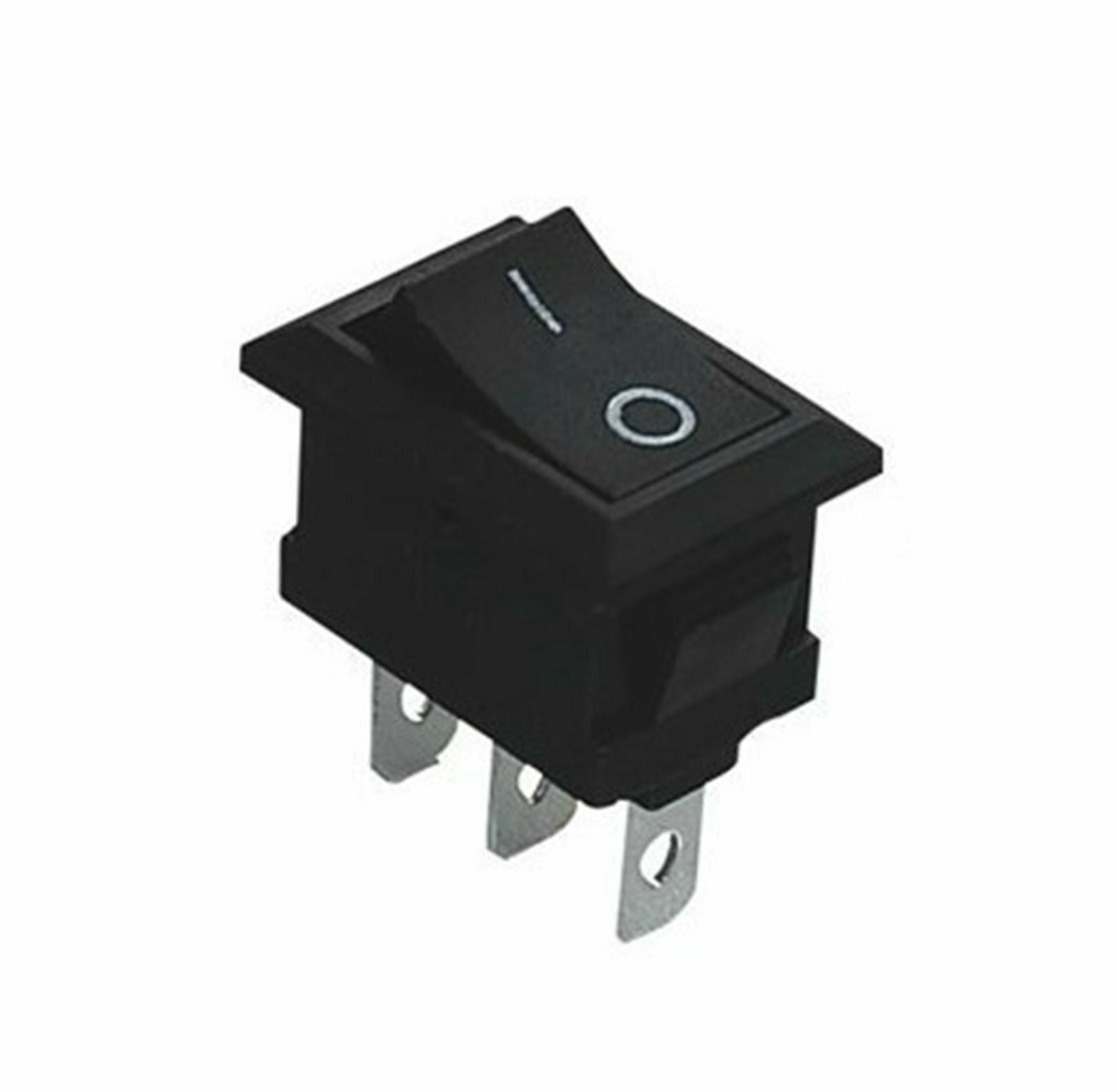 (10) Black 6A/10A SPST 3 Pin ON/OFF 2 Position Boat Rocker Switch