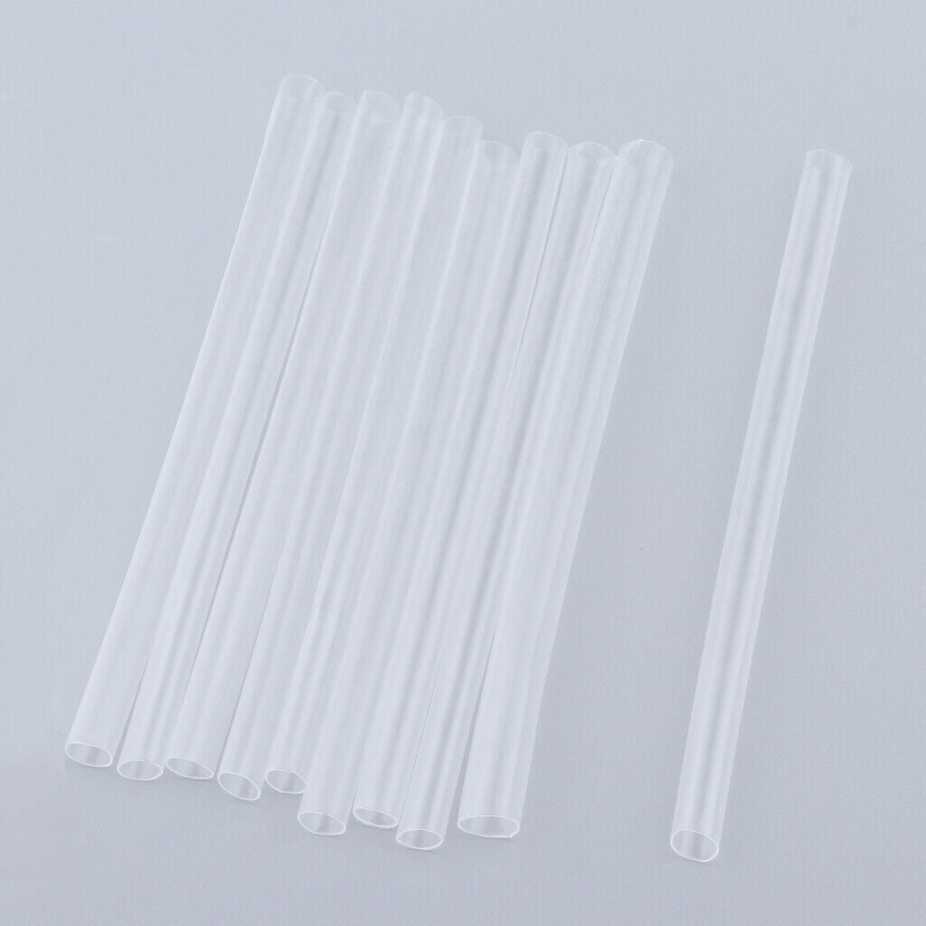 10 Pieces Shrink Sleeve Wrap Tubing For Fishing Rod Length 3.93inch 6mm