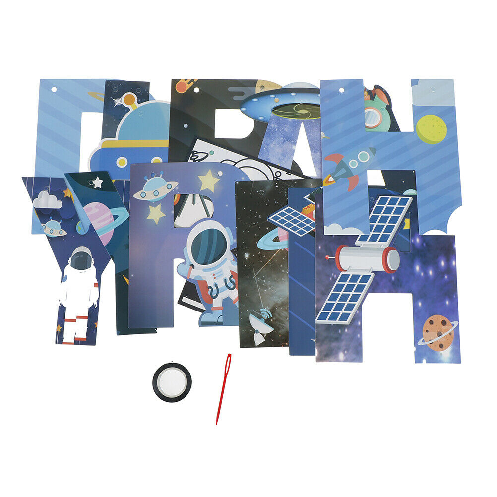 1set Solar System Outer Space Themed Birthday Party Decoration Paper B
