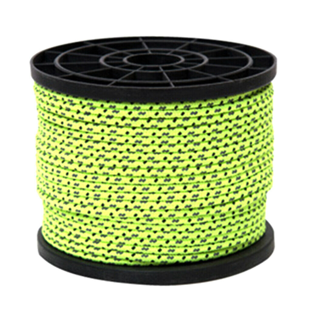 4mm 50m Reflective Camping Awning Cord Tent Reel Roll Guy Rope Line