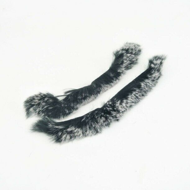 2pk Rex Rabbit Fur Balls Bow String Silencers, Recurve or Longbow