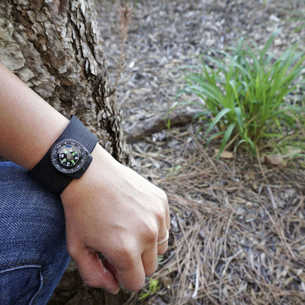 5pcs Camping Hiking Navigation Mini Watchband Compass With Clip
