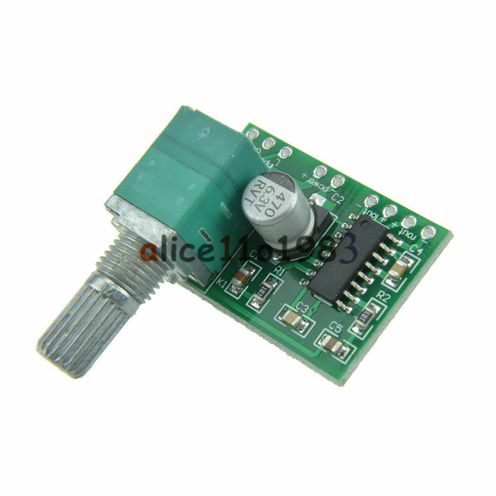 2PCS PAM8403 5V 2 Channel USB Power Audio Amplifier Board 3Wx2W Volume TOP