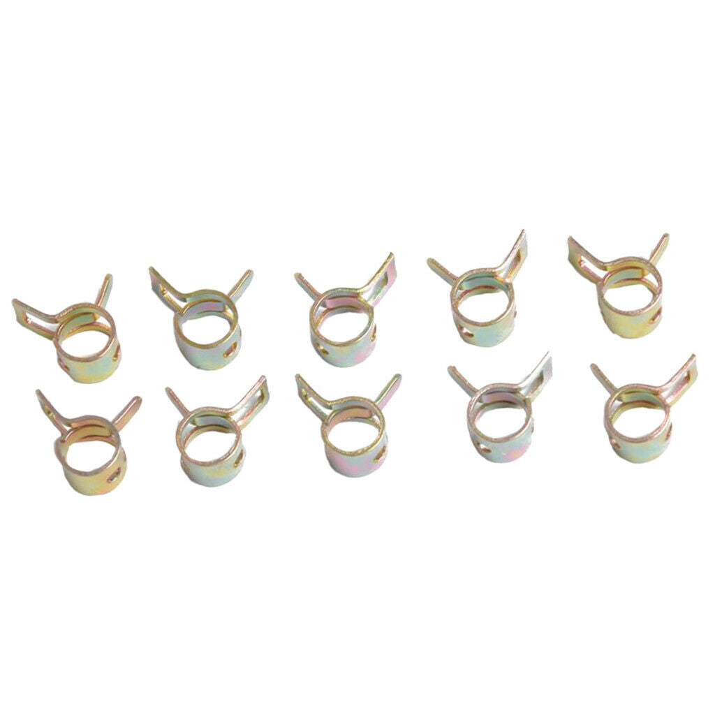 10pcs 8mm Car Spring Clip Fuel Line Hose Water Pipe Air Tube Clamp Fastener