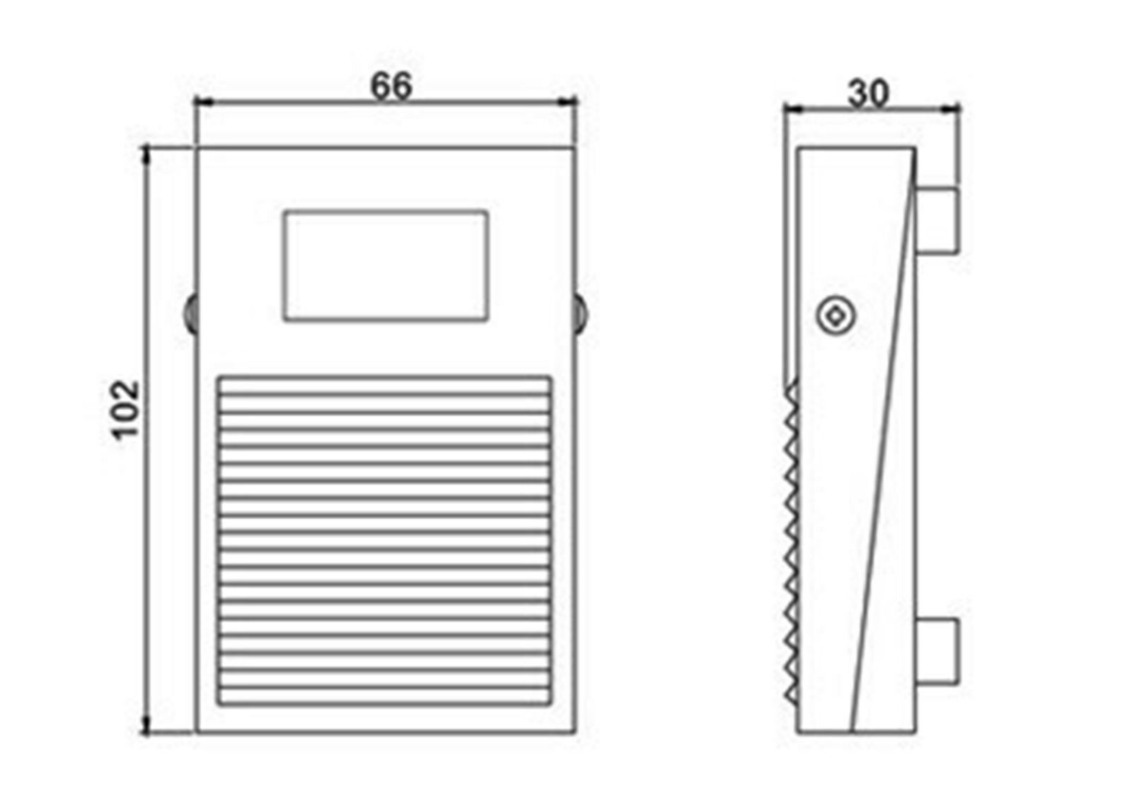 (1) XF-1 Foot/Treadle Pedal Switch Plastic 10A/250VAC 1C Contact Form Black IP54