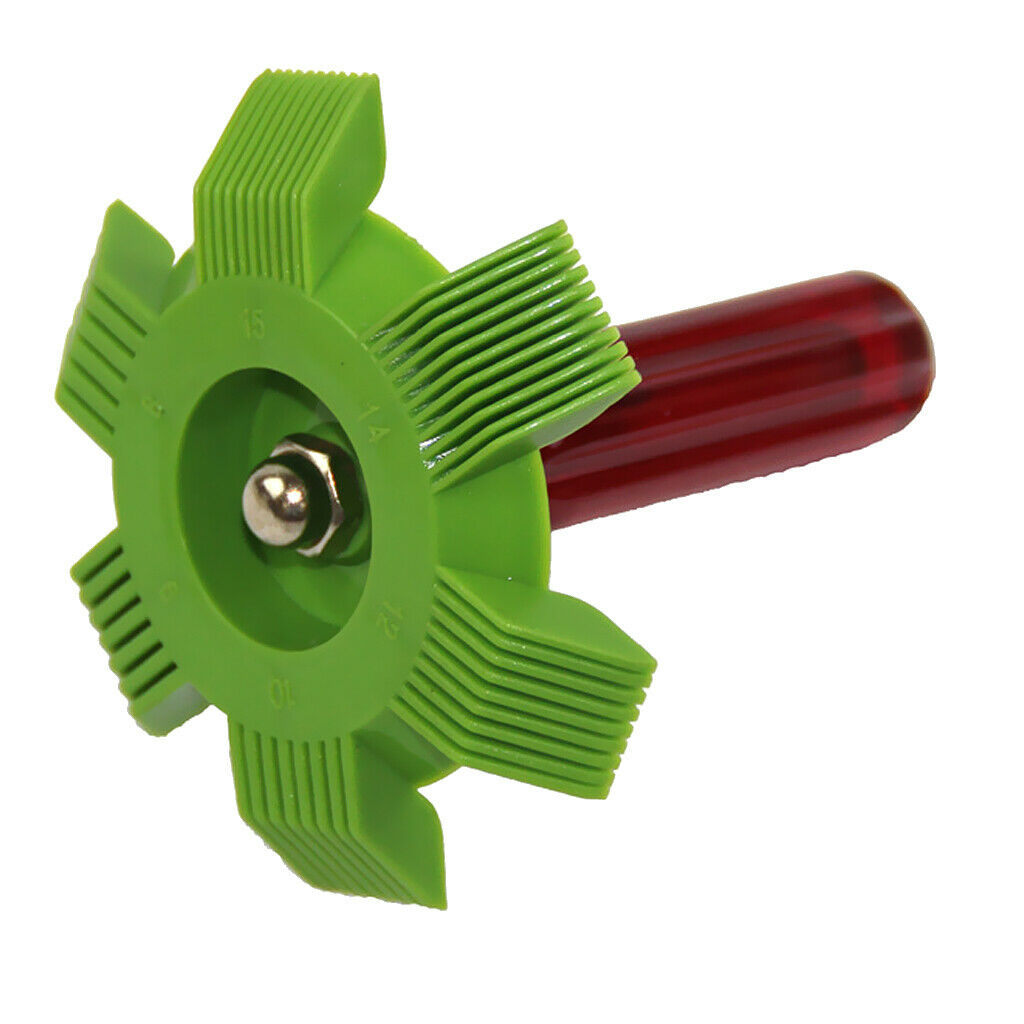 Green Plastic Fin Comb Straightener Cleaning Tool 98mm 6,8,10,12,14,15 Fin