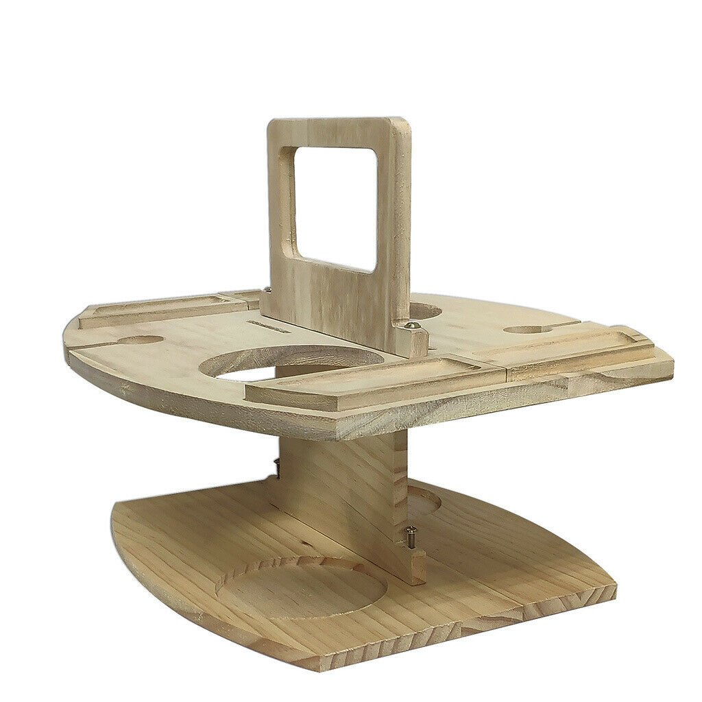 Portable Camping Picnic Table Garden Table Wine Glass Holder Rack Snack Tray