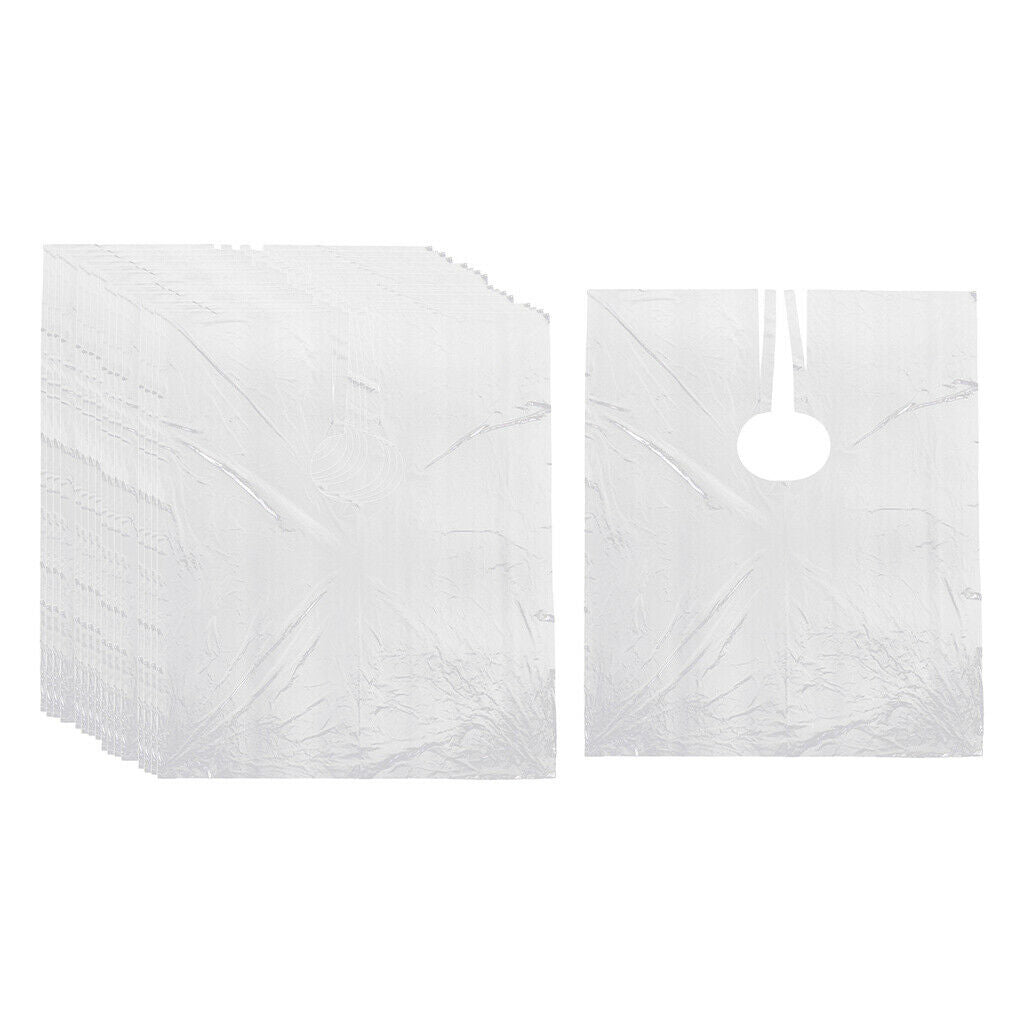 100-piece 25x33 in. Disposable Hair Cutting Capes & 3xClips Salon Gown
