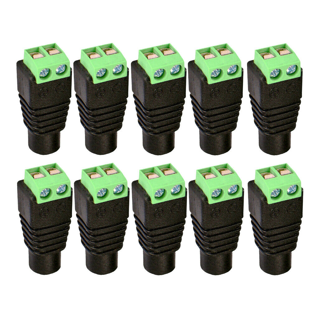 10PCS 12V 10A Female DC Power   Plug Adapter Connector for CCTV Camera