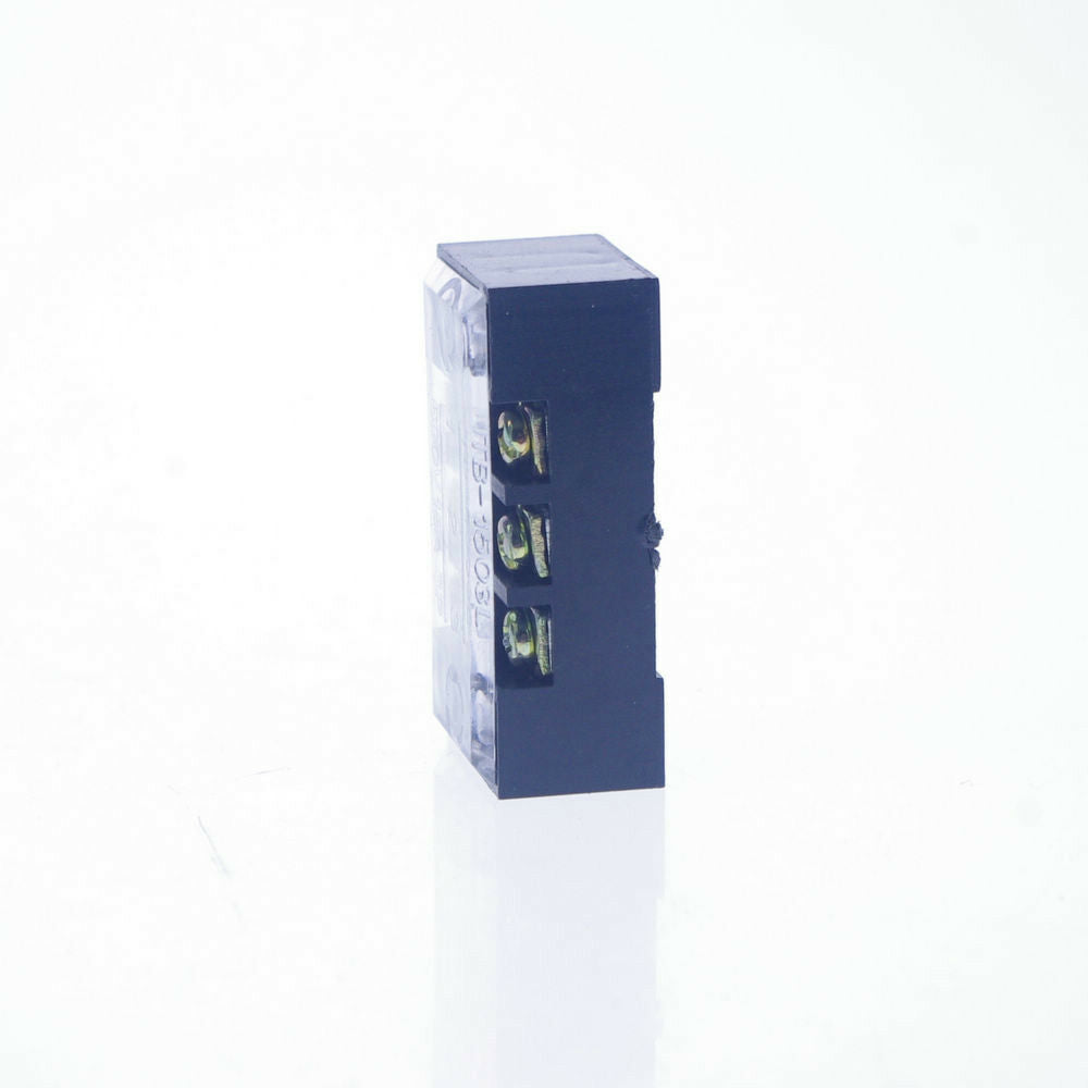 (5)3 Position/Poles 6 Holes Screw Terminal Blocks Covered Barrier Strip 600V 15A