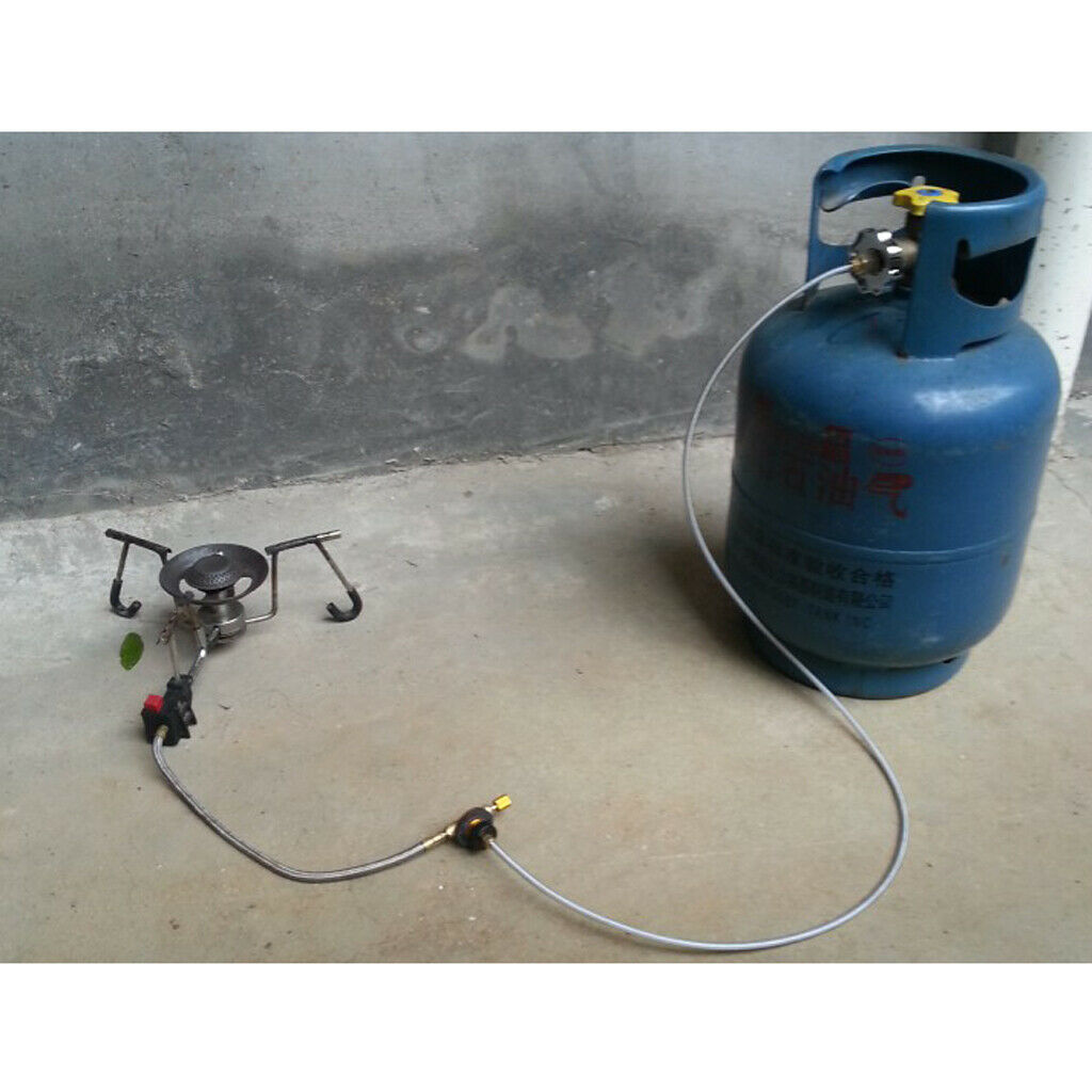 110 cm Connect Gas Tank Camping Stove Adapter Hose Valve Transfer