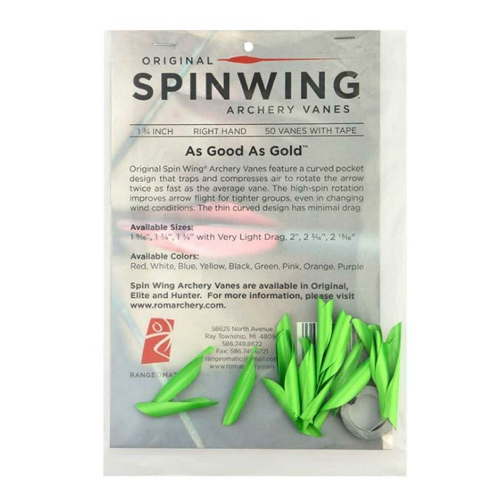 50pcs Spiral Feather Spin Wing Vanes Fletches Right DIY Arrow Hunting CA