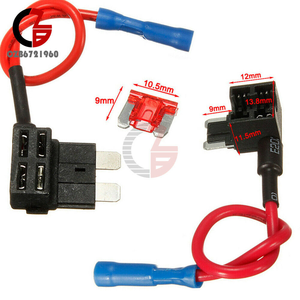 12V 10A TAP Adapter Car Add-a-circuit Fuse Micro ATM APM Auto Blade Fuse Holder