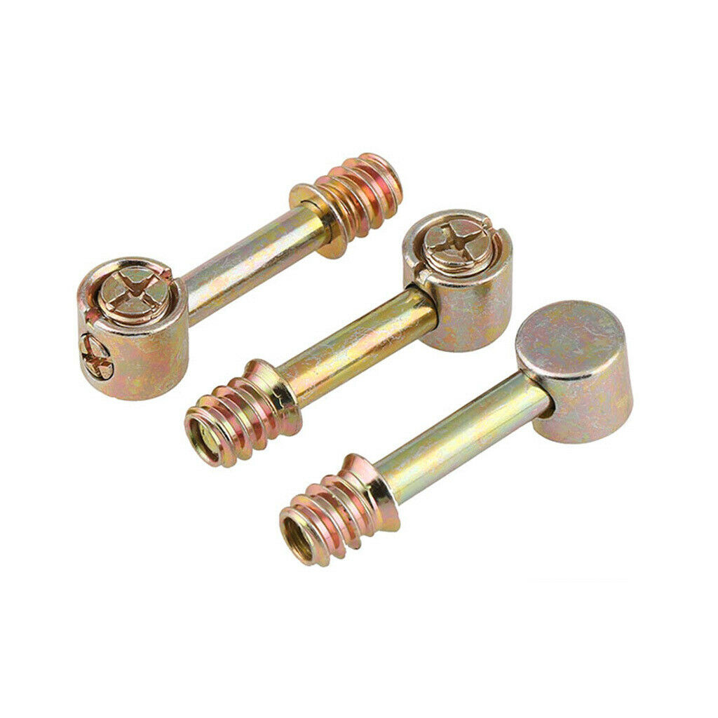Furniture Cabinet Cam Fitting with Dowel and Pre-inserted Nut, 5 Set