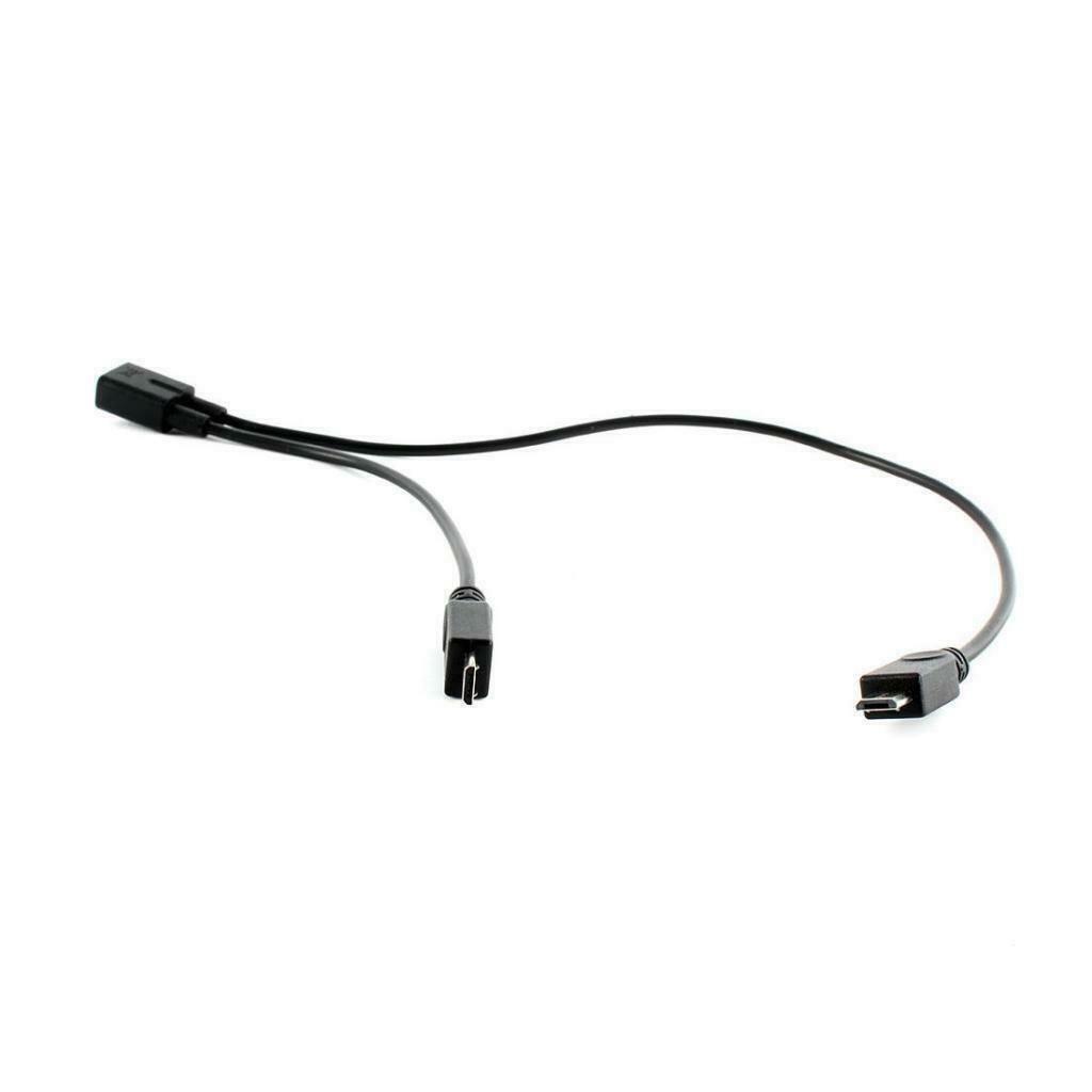 Micro USB Data Charge Extension Cable Y Splitter Female to 2 Male Adaptor