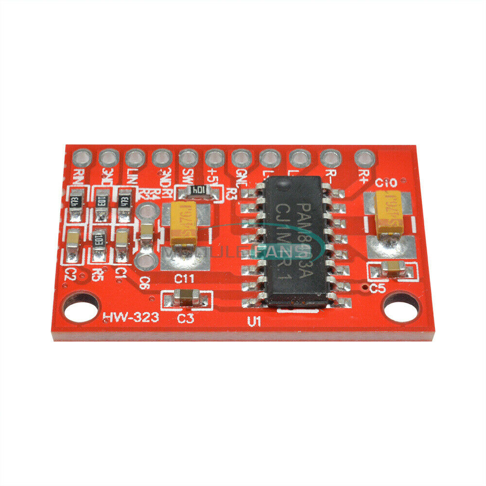 2PCS 3W×2 Mini Digital PAM8403 Power Audio Amplifier Board USB 5V Power Supply