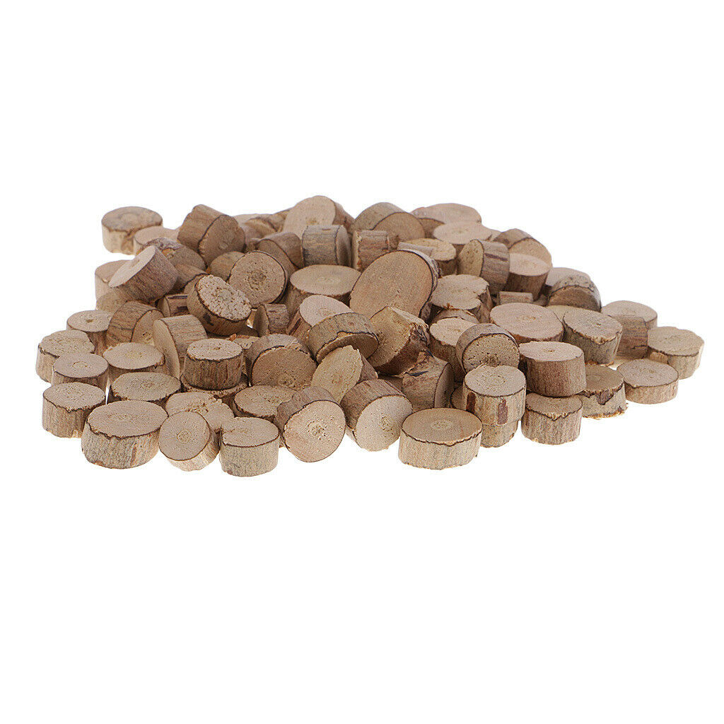 100 Wood Round Log Slices Discs & 156x Wooden A-Z Letter Alphabet for Wood Craft