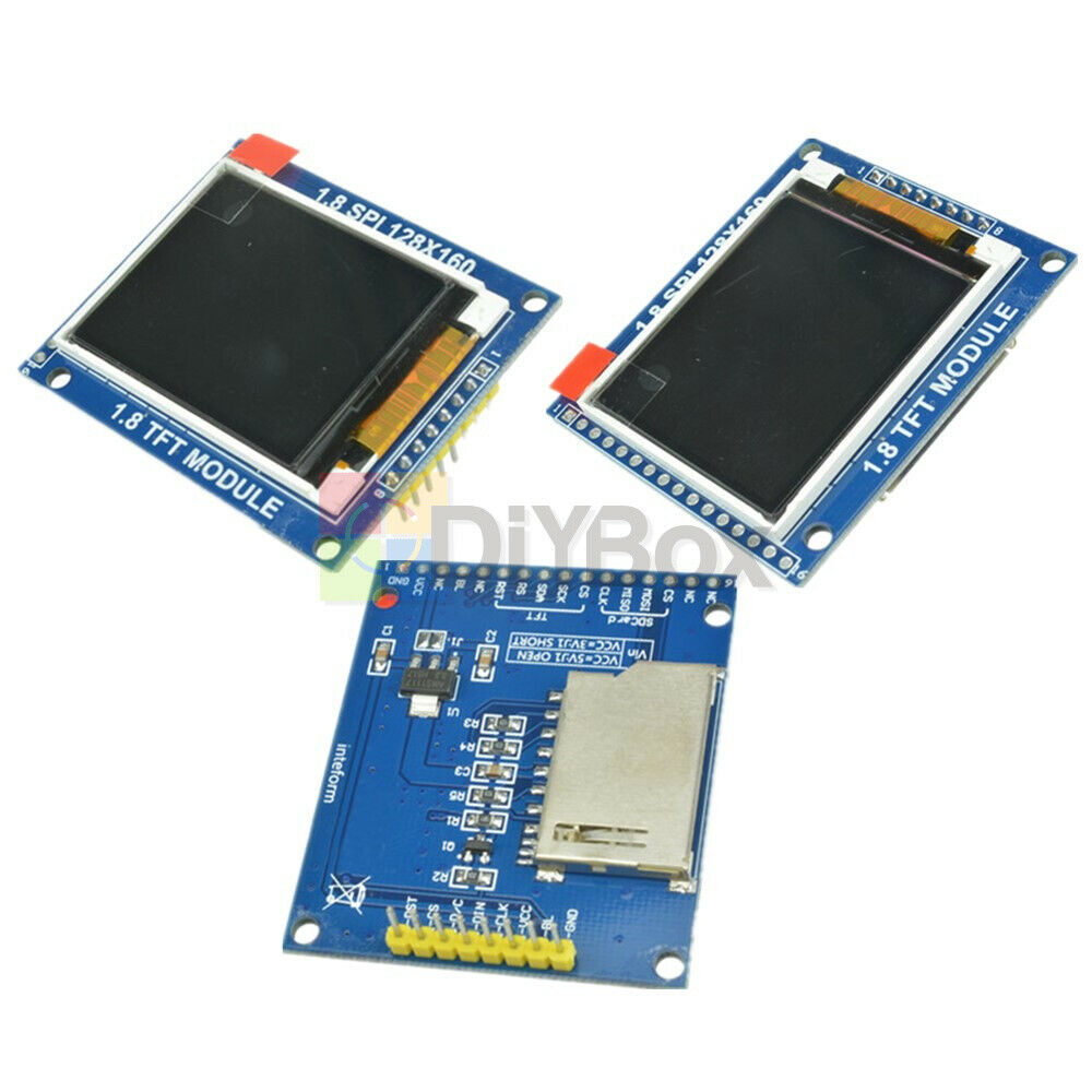 1.8" Serial 128X160 SPI TFT LCD Module Display with PCB Adapter ST7735B IC SD