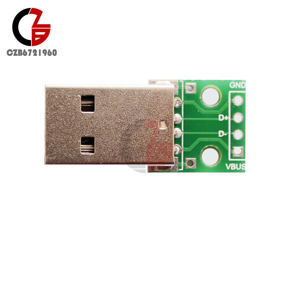 5Pcs USB to DIP Adapter Converter 4 pin for 2.54mm PCB Board DIY Power Supply